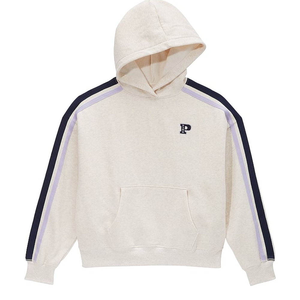 NEW PINK Fleece Classic Hoodie Natural Heather Size M